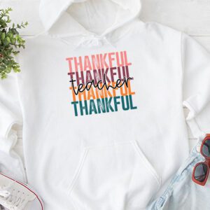 Thankful Teacher Retro Groovy Thanksgiving Fall Women Men Hoodie 1 4