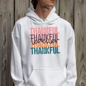 Thankful Teacher Retro Groovy Thanksgiving Fall Women Men Hoodie 2 4