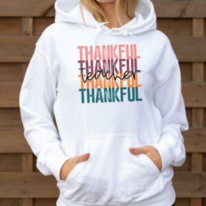 Thankful Teacher Retro Groovy Thanksgiving Fall Women Men Hoodie 3 3