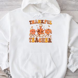 Funny Thanksgiving Shirts Thankful Teacher Retro Groovy Hoodie