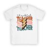 Thankful Teacher Retro Groovy Thanksgiving Fall Women Men T-Shirt