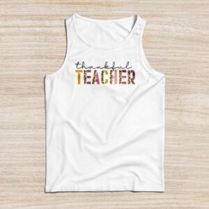 Thankful Teacher Retro Groovy Thanksgiving Fall Women Men Tank Top