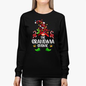 The Grandma Gnome Buffalo Plaid Matching Family Christmas Pajama Longsleeve Tee 2 3