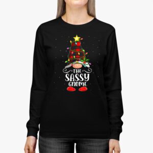 The Sassy Gnome Buffalo Plaid Matching Family Christmas Pajama Longsleeve Tee 2 4