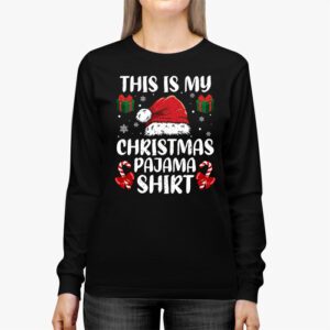 This Is My Christmas Pajama Shirt Funny Xmas PJs Men Women Longsleeve Tee 2 1