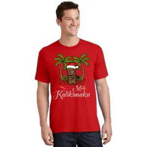 Tiki Mele Kalikimaka Merry Christmas T Shirt 1