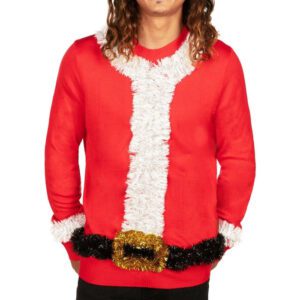 Tinsel Santa Ugly Christmas Sweater