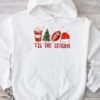 Tis The Season Christmas Coffee Lover Santa Claus Xmas Gifts Hoodie