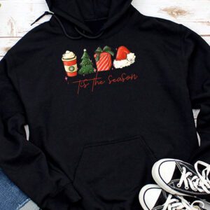 Tis The Season Christmas Coffee Lover Santa Claus Xmas Gifts Hoodie