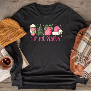 Tis The Season Christmas Coffee Lover Santa Claus Xmas Gifts Longsleeve Tee