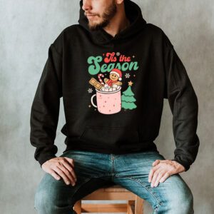 Tis The Season Christmas Hot Cocoa Gingerbread Cookie Pajama Hoodie 2 1