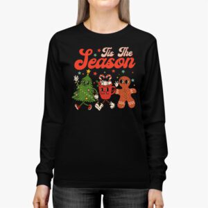 Tis The Season Christmas Hot Cocoa Gingerbread Cookie Pajama Longsleeve Tee 2 6