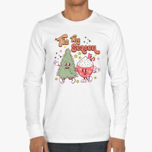 Tis The Season Christmas Hot Cocoa Gingerbread Cookie Pajama Longsleeve Tee 3 7