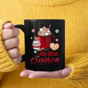 Tis The Season Hot Cocoa And Chocolate Merry Christmas Mug Black