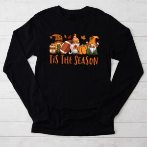 Tis The Season Pumpkin Leaf Latte Fall Thanksgiving Football Longsleeve Tee 2 8