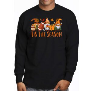 Tis The Season Pumpkin Leaf Latte Fall Thanksgiving Football Longsleeve Tee 3 8