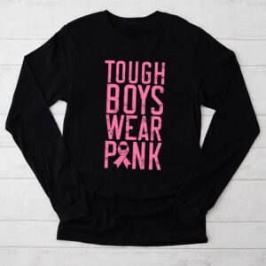 Tough Boys Wear Pink Cool Pink Breast Cancer Awareness Kids Longsleeve Tee 2 6