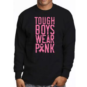 Tough Boys Wear Pink Cool Pink Breast Cancer Awareness Kids Longsleeve Tee 3 6