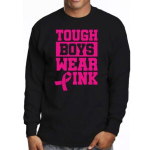Tough Boys Wear Pink Cool Pink Breast Cancer Awareness Kids Longsleeve Tee 3 8