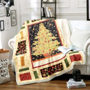 Tree Merry Christmas Fleece Blanket