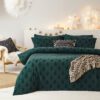 Tufted Tree Festive 100% Cotton Duvet Cover Set Pine Green