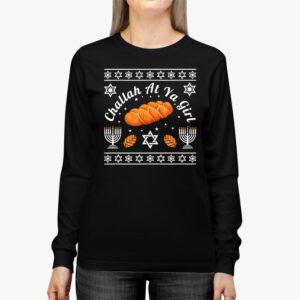 Ugly Hanukkah Challah At Ya Girl Chanukah Jewish Kids Women Longsleeve Tee 2 4