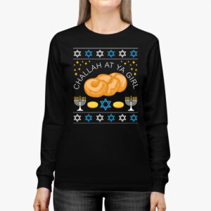 Ugly Hanukkah Challah At Ya Girl Chanukah Jewish Kids Women Longsleeve Tee 2 7