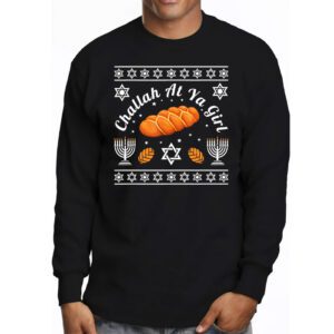 Ugly Hanukkah Challah At Ya Girl Chanukah Jewish Kids Women Longsleeve Tee 3 4