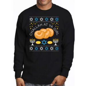 Ugly Hanukkah Challah At Ya Girl Chanukah Jewish Kids Women Longsleeve Tee 3 7