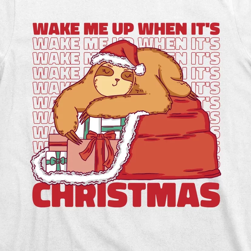 Wake-Me-Up-When-Its-Christmas-Sleeping-Sloth-T-Shirt-3 Wake Me Up When Its Christmas Sleeping Sloth T Shirt 3