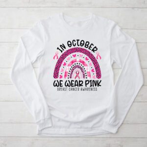 We Wear Pink Rainbow Breast Cancer Awareness Girls Womens Longsleeve Tee 2 15