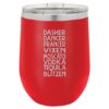 Wine Tumbler Dasher Dancer Prancer Vixen Moscato Vodka Tequila Blitzen