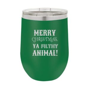 Wine Tumbler Merry Christmas Ya Filthy Animal