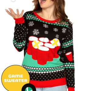 WoCheer Pong Game Ugly Christmas Sweater