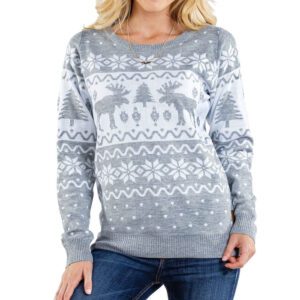 WoMerry Moose Ugly Christmas Sweater