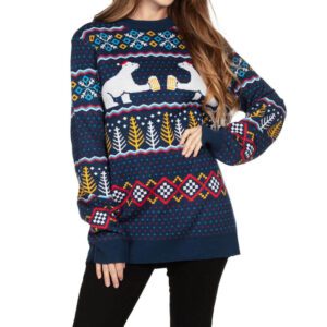 WoPolar Bear Party Oversized Christmas Sweater