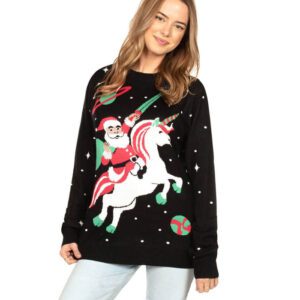 WoSanta Unicorn Oversized Christmas Sweater