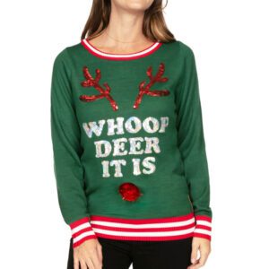 WoWhoop Deer It Is Ugly Christmas Sweater