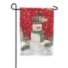 Woodsy Snowman Garden Flag