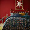 Yuletide Treats Pyjama Fleece Christmas Duvet Cover Set Navy