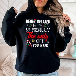 Being Related To Me Funny Christmas Family Xmas Pajamas Hoodie 1 2