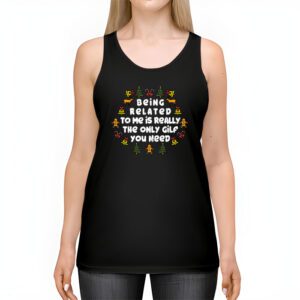 Being Related To Me Funny Christmas Family Xmas Pajamas Tank Top 2 1