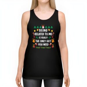 Being Related To Me Funny Christmas Family Xmas Pajamas Tank Top 2 2