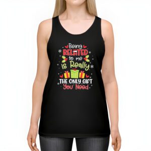 Being Related To Me Funny Christmas Family Xmas Pajamas Tank top 2 5