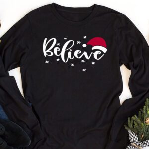 Believe Christmas Shirt Santa Claus Reindeer Candy Cane Xmas Longsleeve Tee 1 1