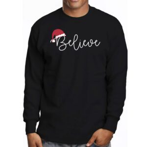 Believe Christmas Shirt Santa Claus Reindeer Candy Cane Xmas Longsleeve Tee 3 3