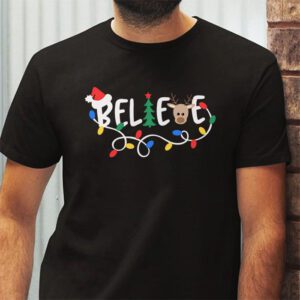 Believe Christmas Shirt Santa Claus Reindeer Candy Cane Xmas T Shirt 2 4