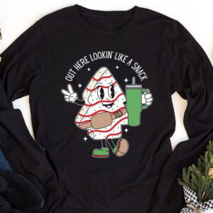 Boojee Out Here Lookin Like A Snack Funny Christmas Longsleeve Tee 1