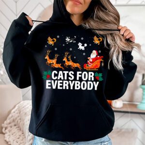 Cats For Everybody Christmas Cat Funny Xmas Women Santa Hoodie 1