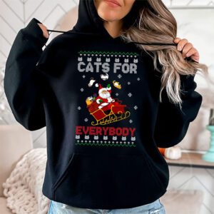 Cats For Everybody Christmas Cat Funny Xmas Women Santa Hoodie 1 4
